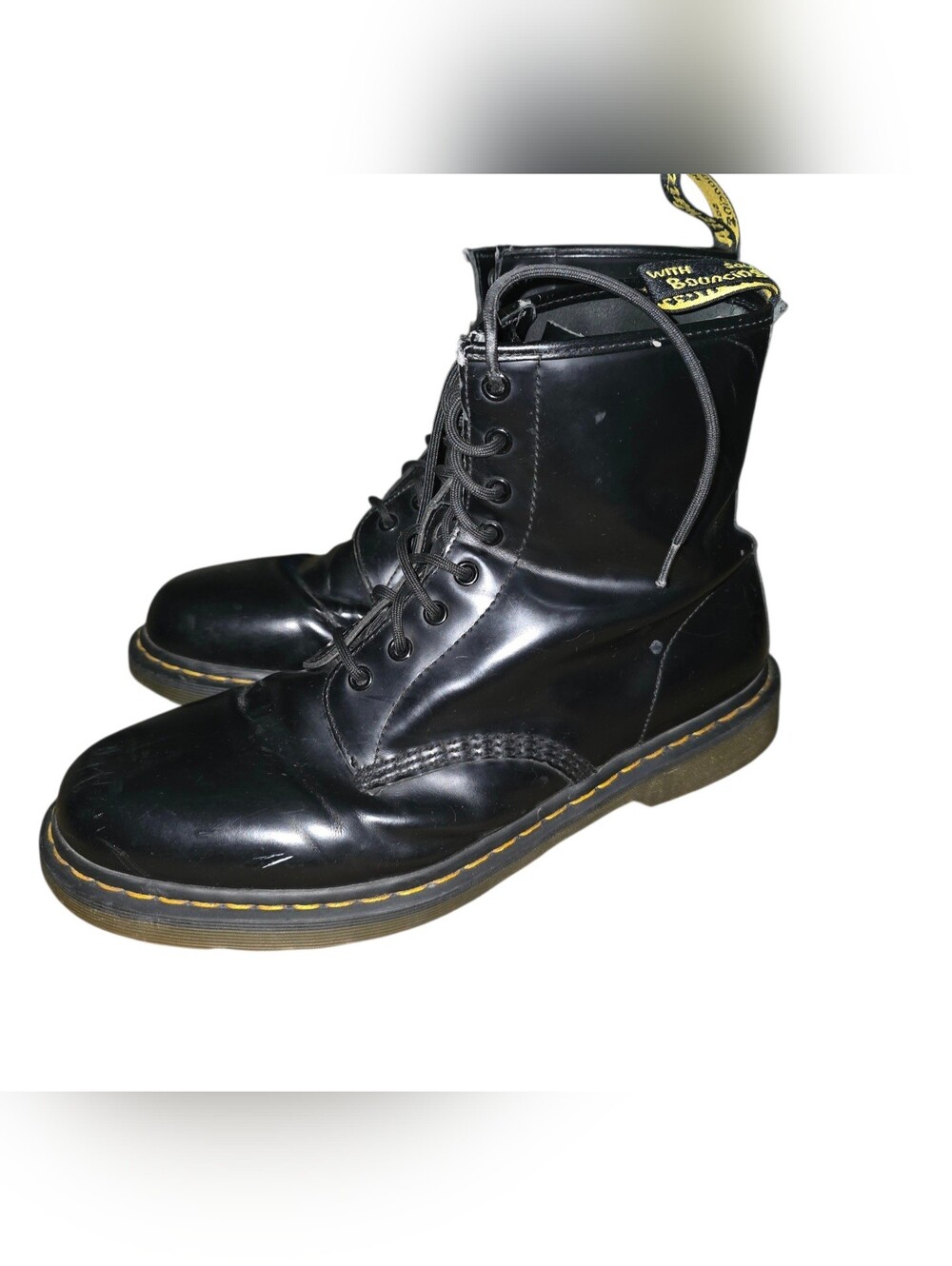 Dr. Martens 1460 Smooth Leather Lace Up Boots Black Men's Size 13 M *No Insoles*